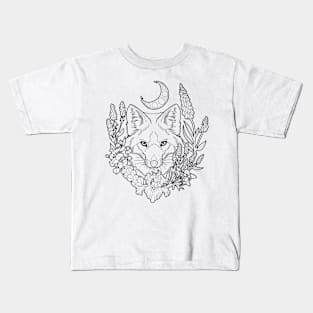 Fox and Wildflowers Kids T-Shirt